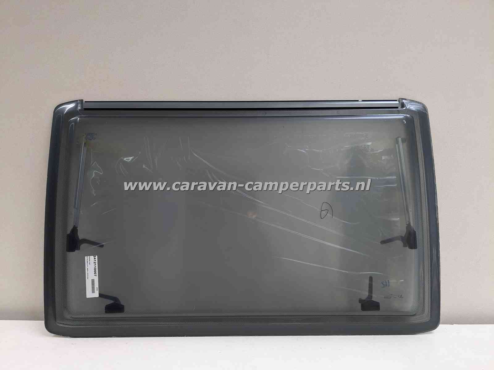 Camperraam, caravanraam, zijraam, zwart, caravanraam, uitzetraam, getint gehard glas, waterdicht, horizontaal verschuifbaar, voor campers, aanhangers, marine (600 x 300