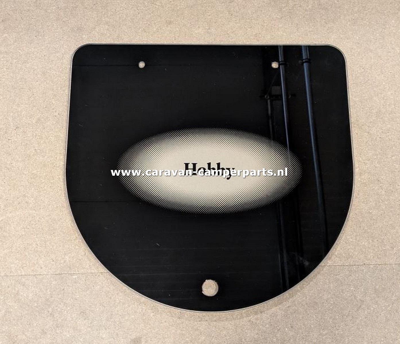 Hobby glasplaat spoelbak met logo 07-10