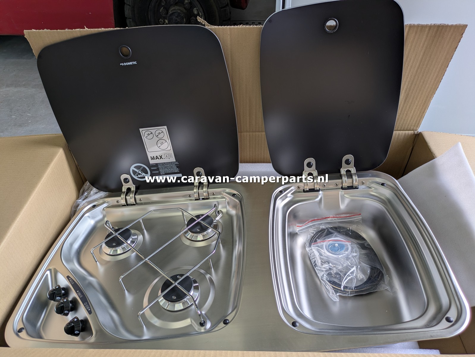 Dometic combi spoel/kook 800x460 zwart