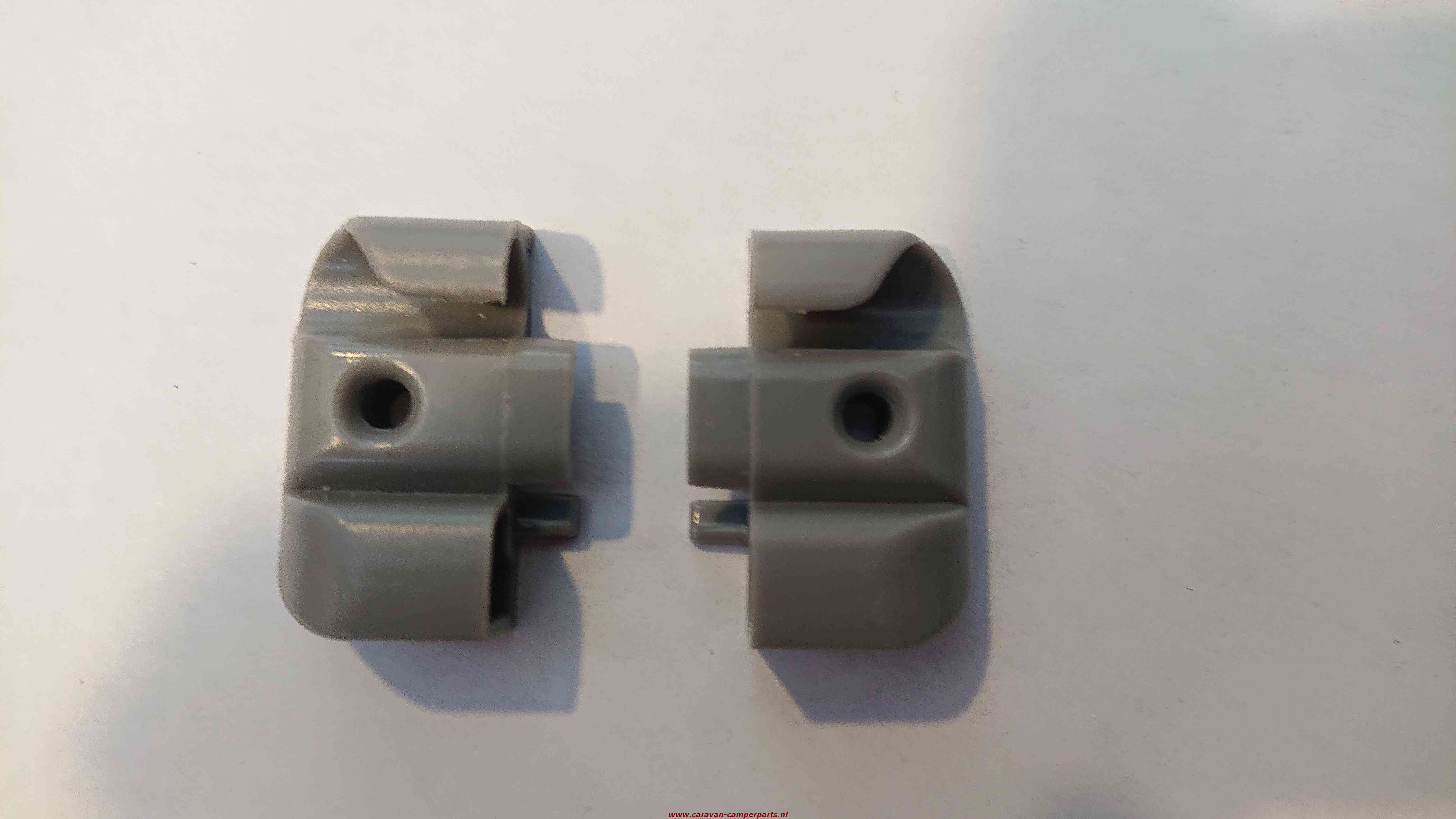 Raamlijst eindstuk set grijs