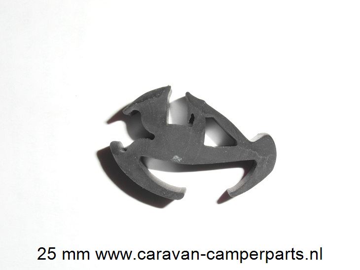 Raamrubber vastraam 25 mm